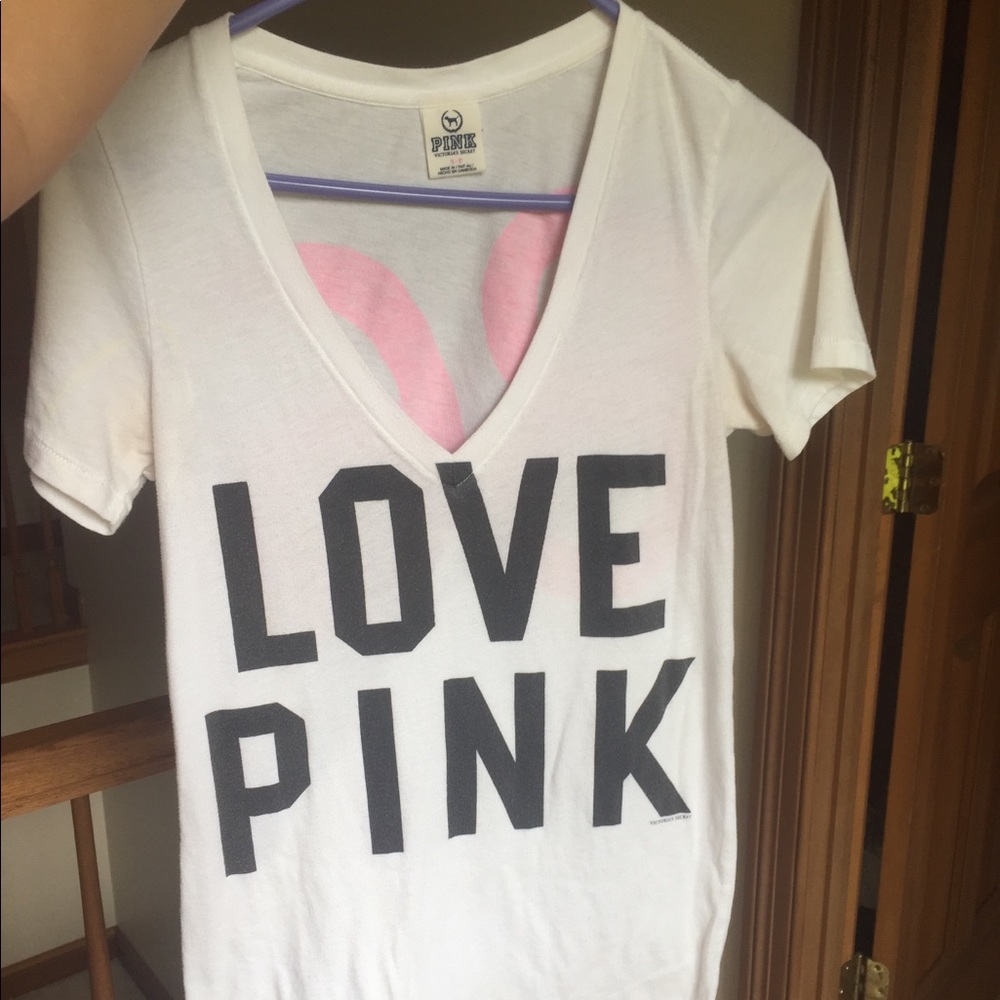 Pink VS V neck